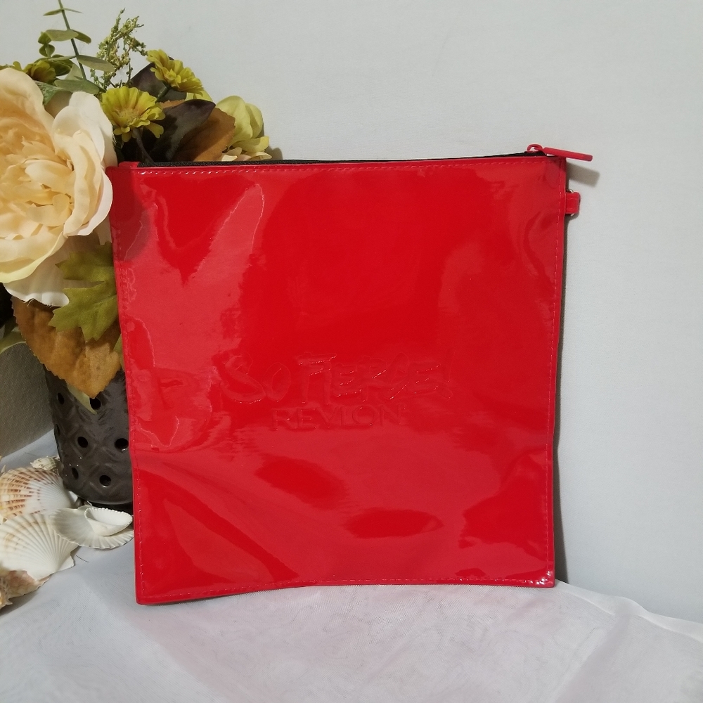 Fire Red Revlon So Fierce! Makeup/  cosmetic bag